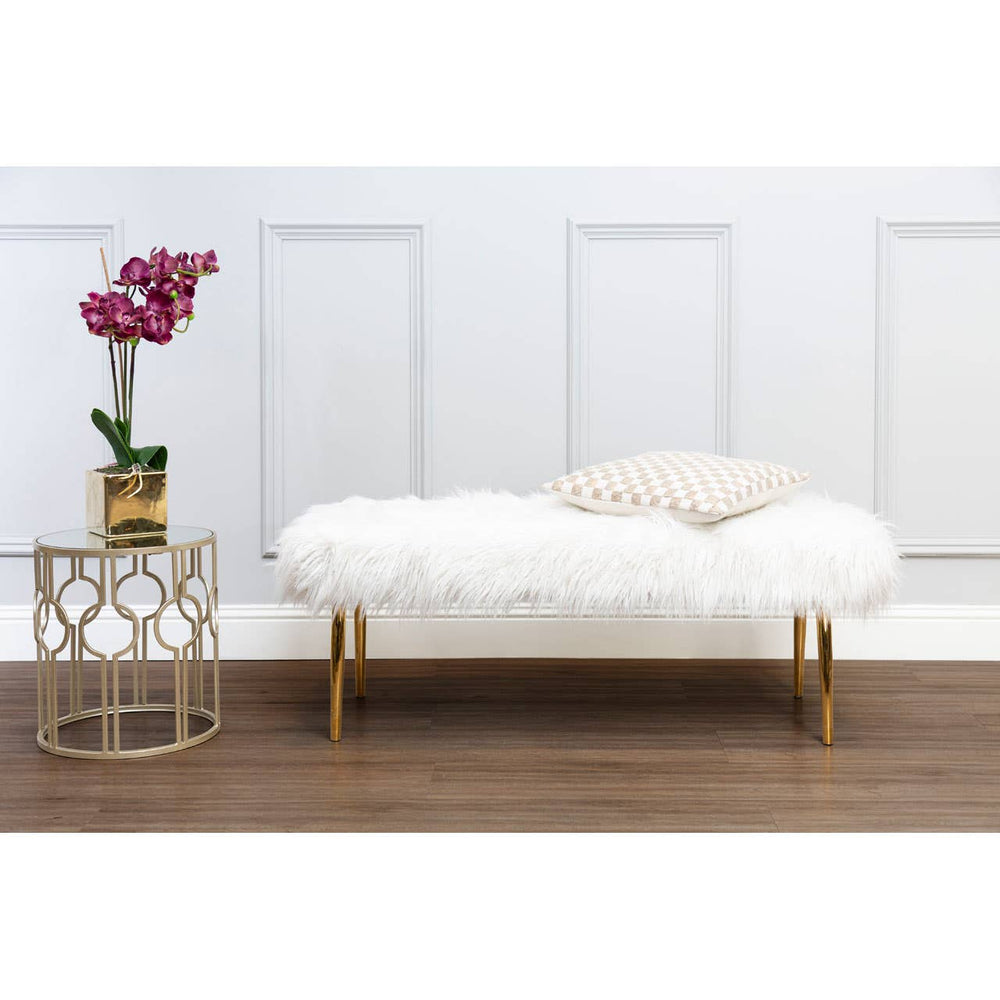 Champagne Mirror Glass Accent Tables