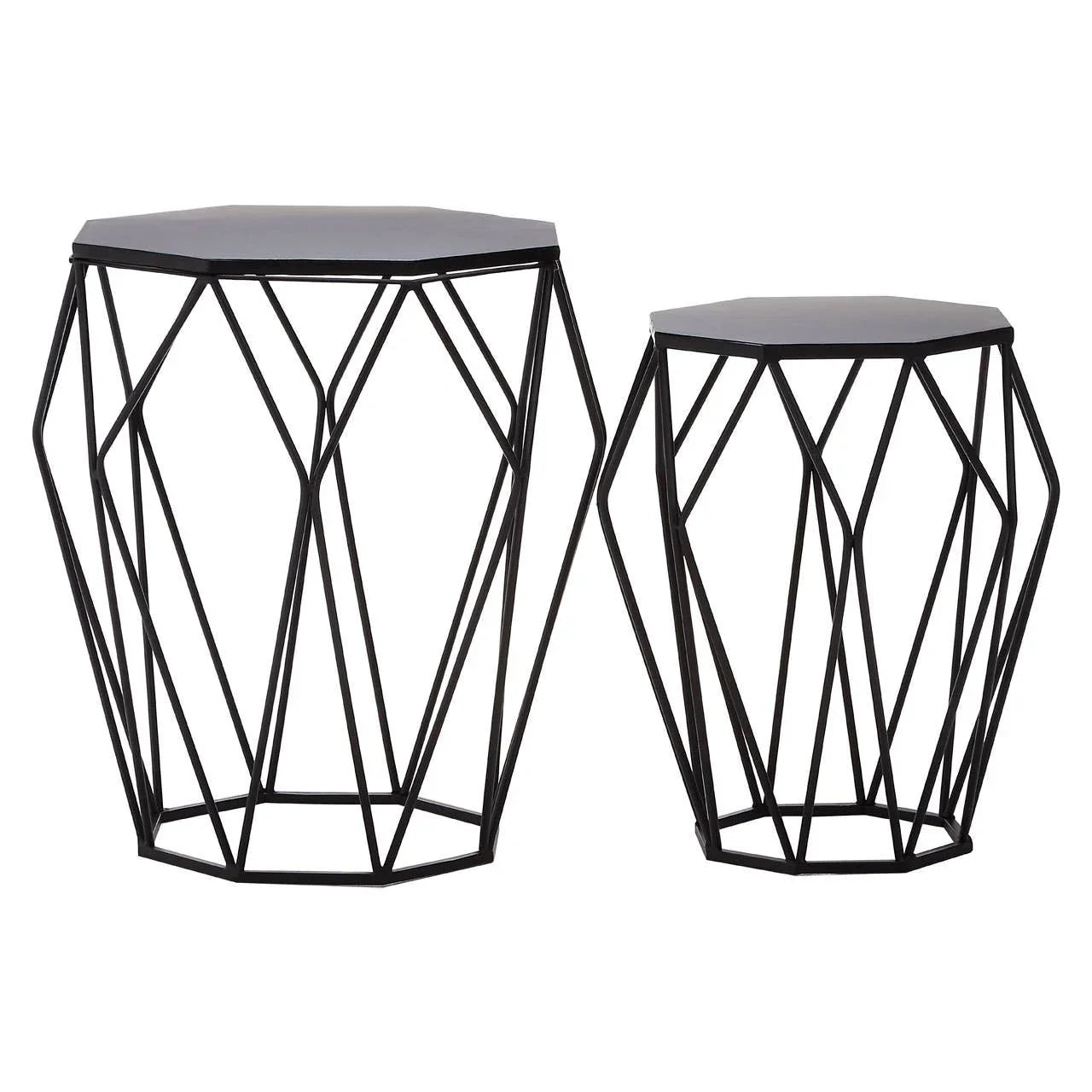 Modern Black Hexagon Tables