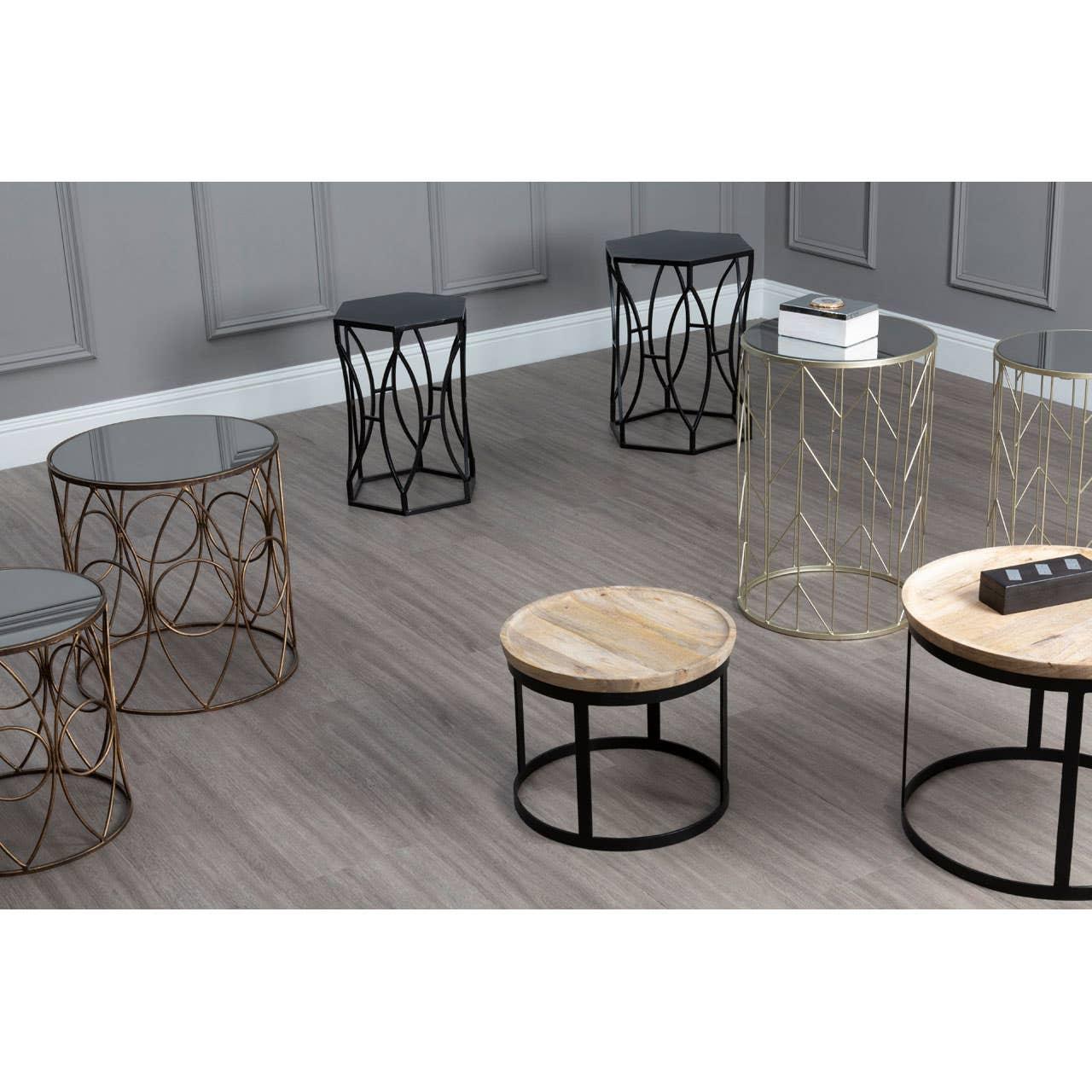 Champagne Arrow Side Tables