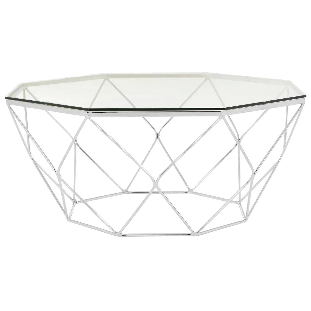Diamond Geometry Glass Coffee Table