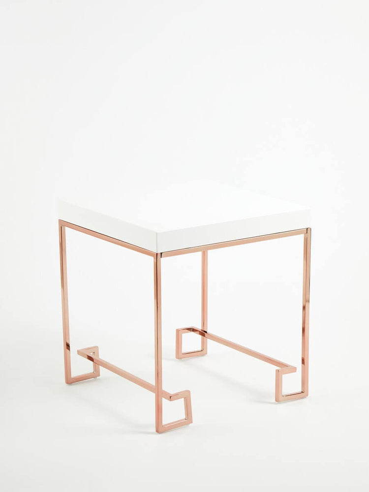 Rose Gold Angled End Table