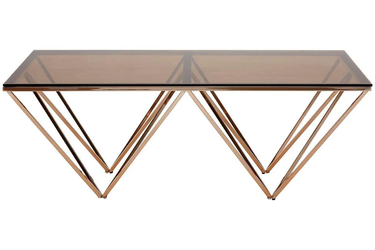 Champagne Prismatic Glass Coffee Table