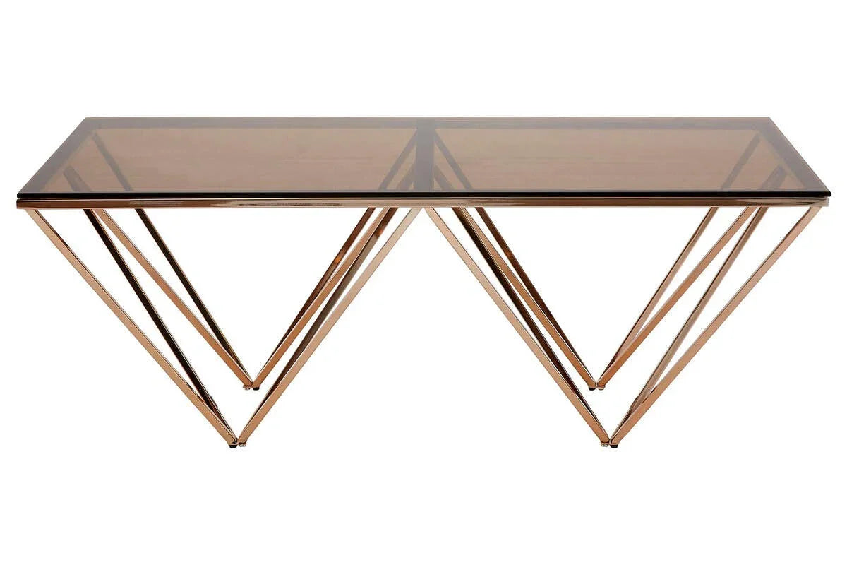 Champagne Prismatic Glass Coffee Table