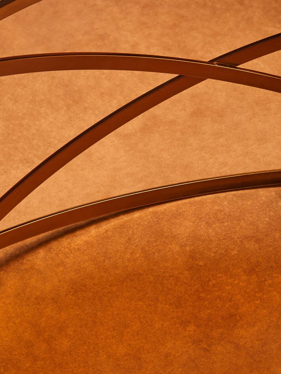 Champagne Hoop Glass Coffee Table