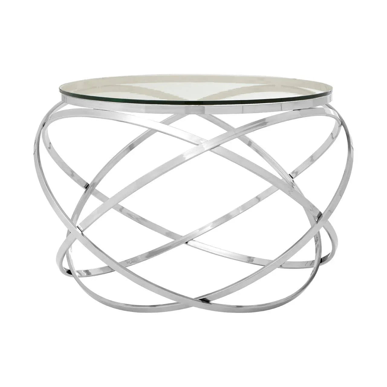 Circular Glass End Table