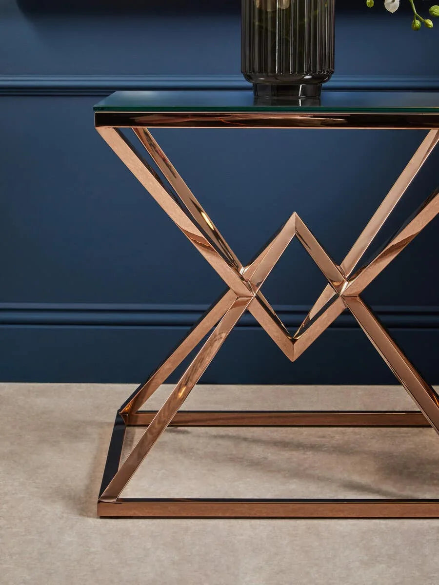 Rose Gold Steel Glass End