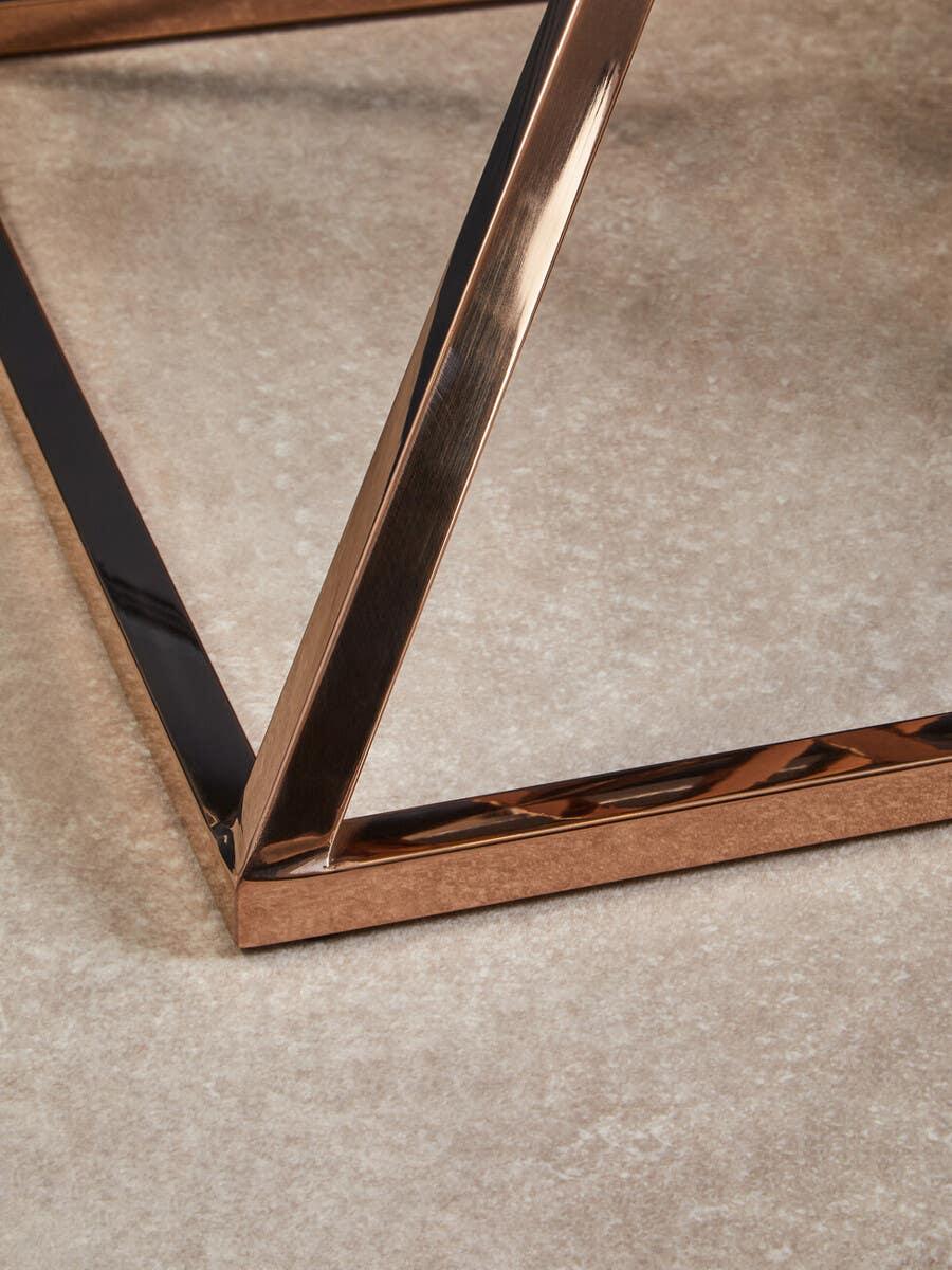 Rose Gold Steel Glass End