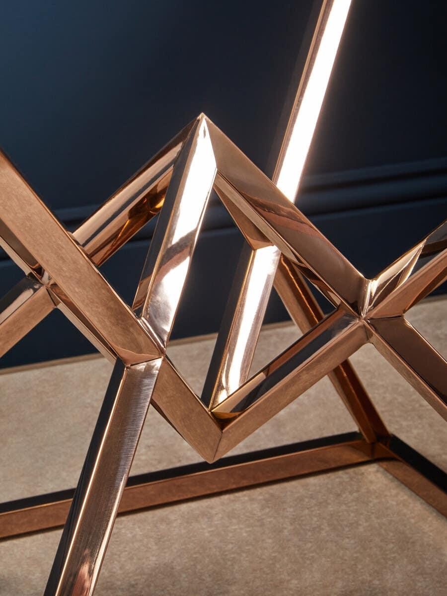 Rose Gold Steel Glass End