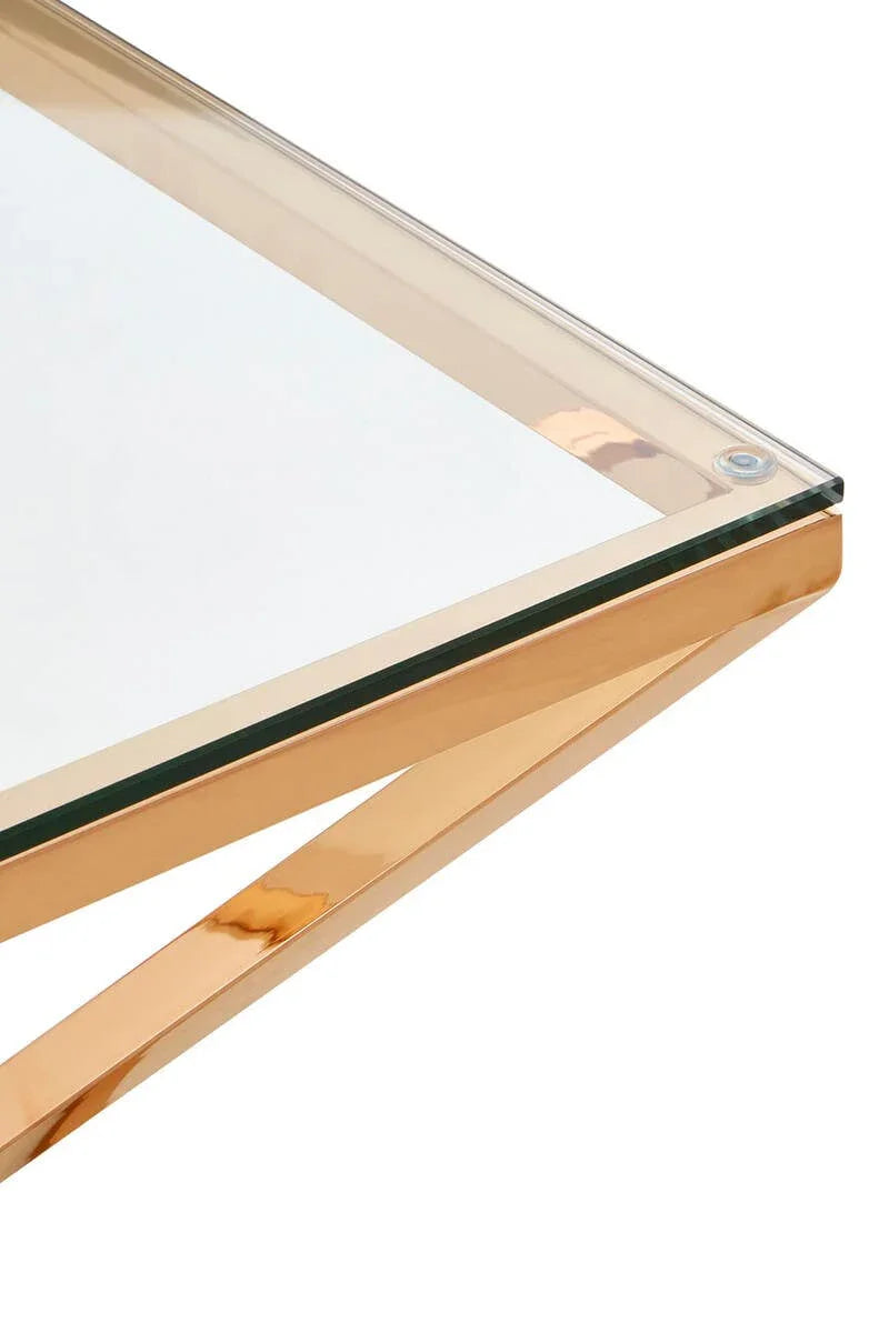 Rose Gold Steel Glass End