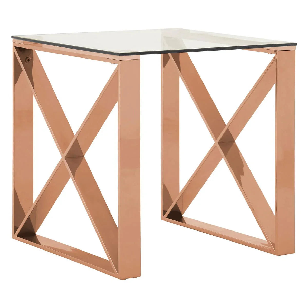 Rose Gold Cross Legs Table