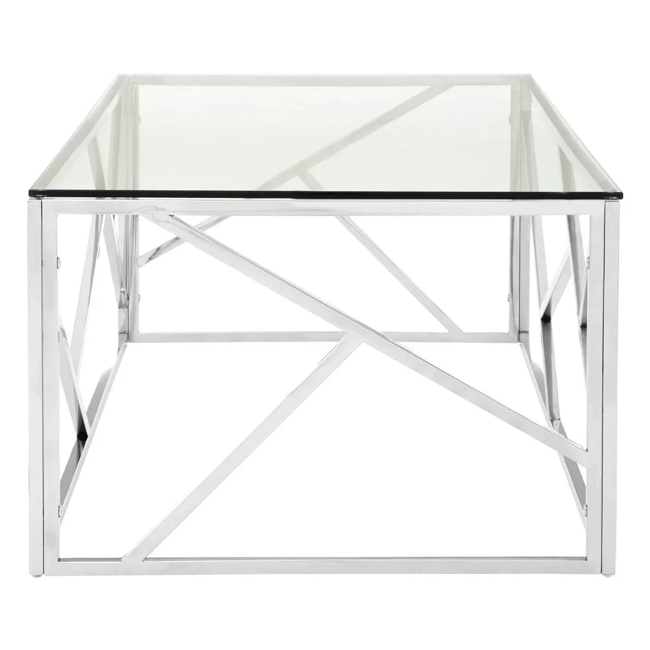 Sleek Glass Stainless Coffee Table