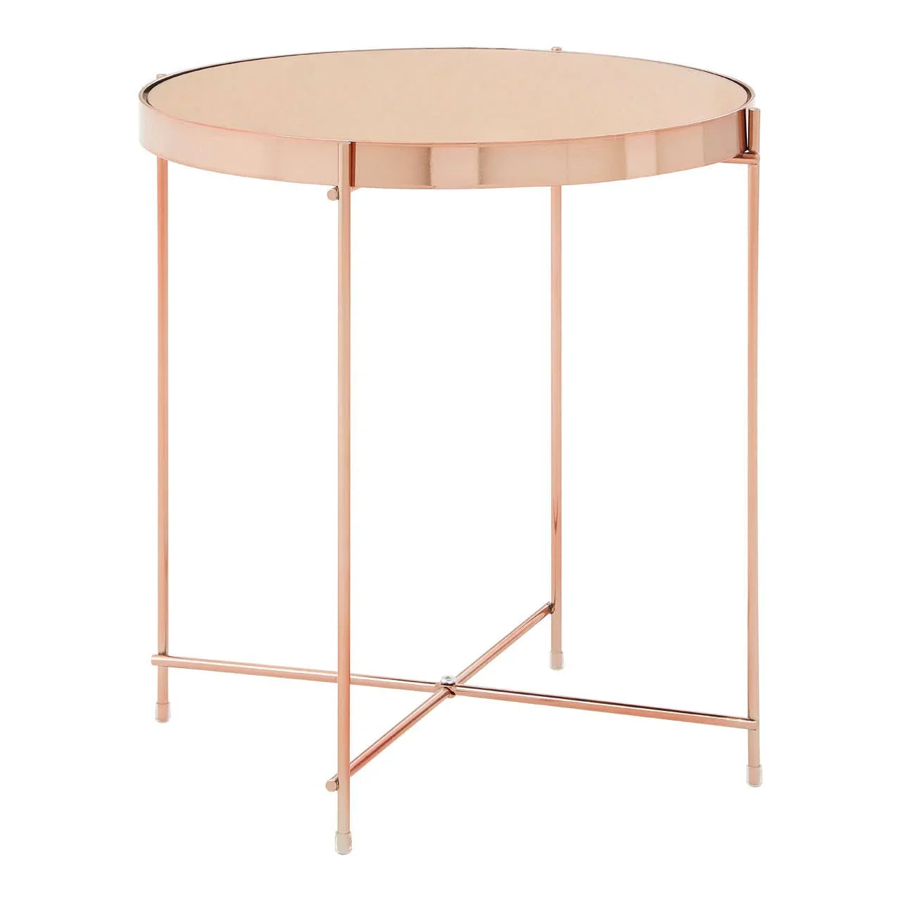 Pink Mirror Side Table