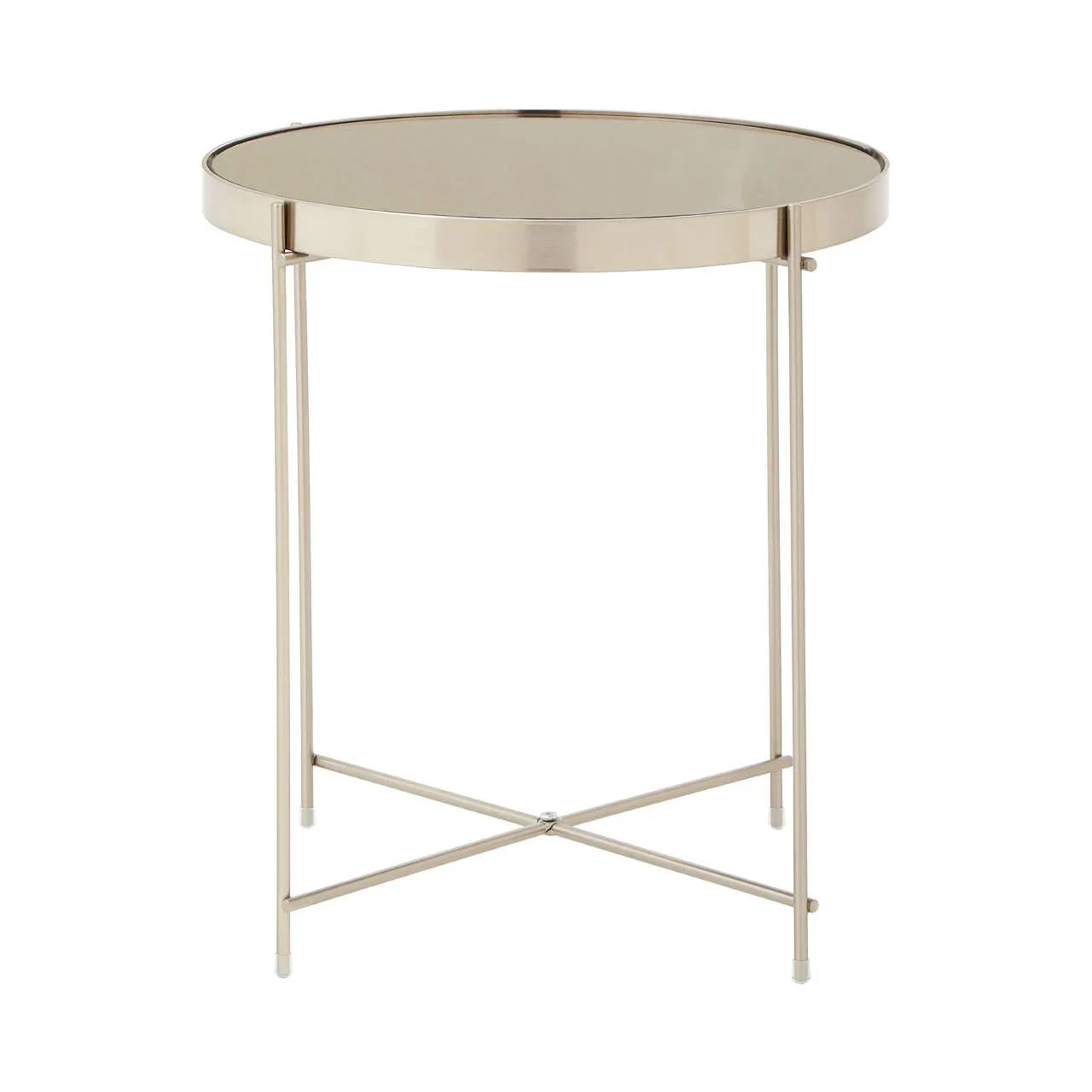 Grey Mirrored Side Table