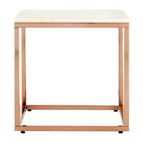 Rose Gold Marble End Table