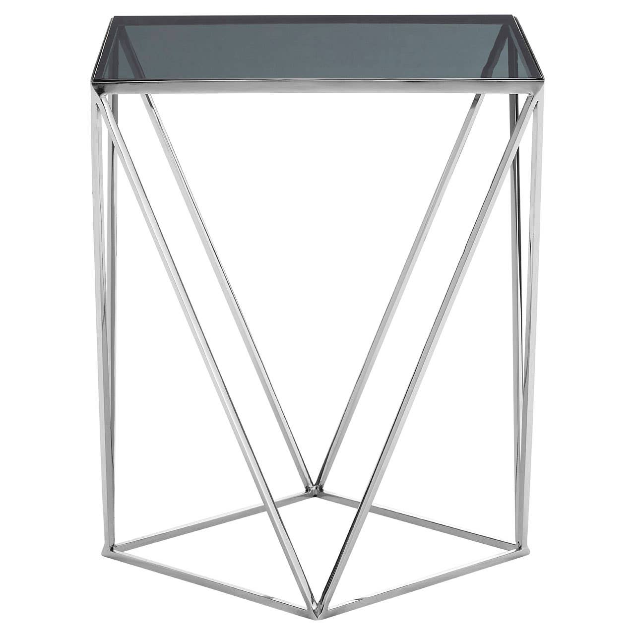 Geometric Glass Side Table