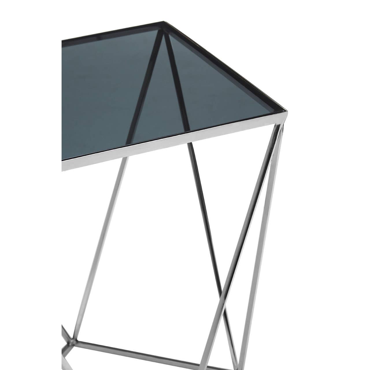Geometric Glass Side Table