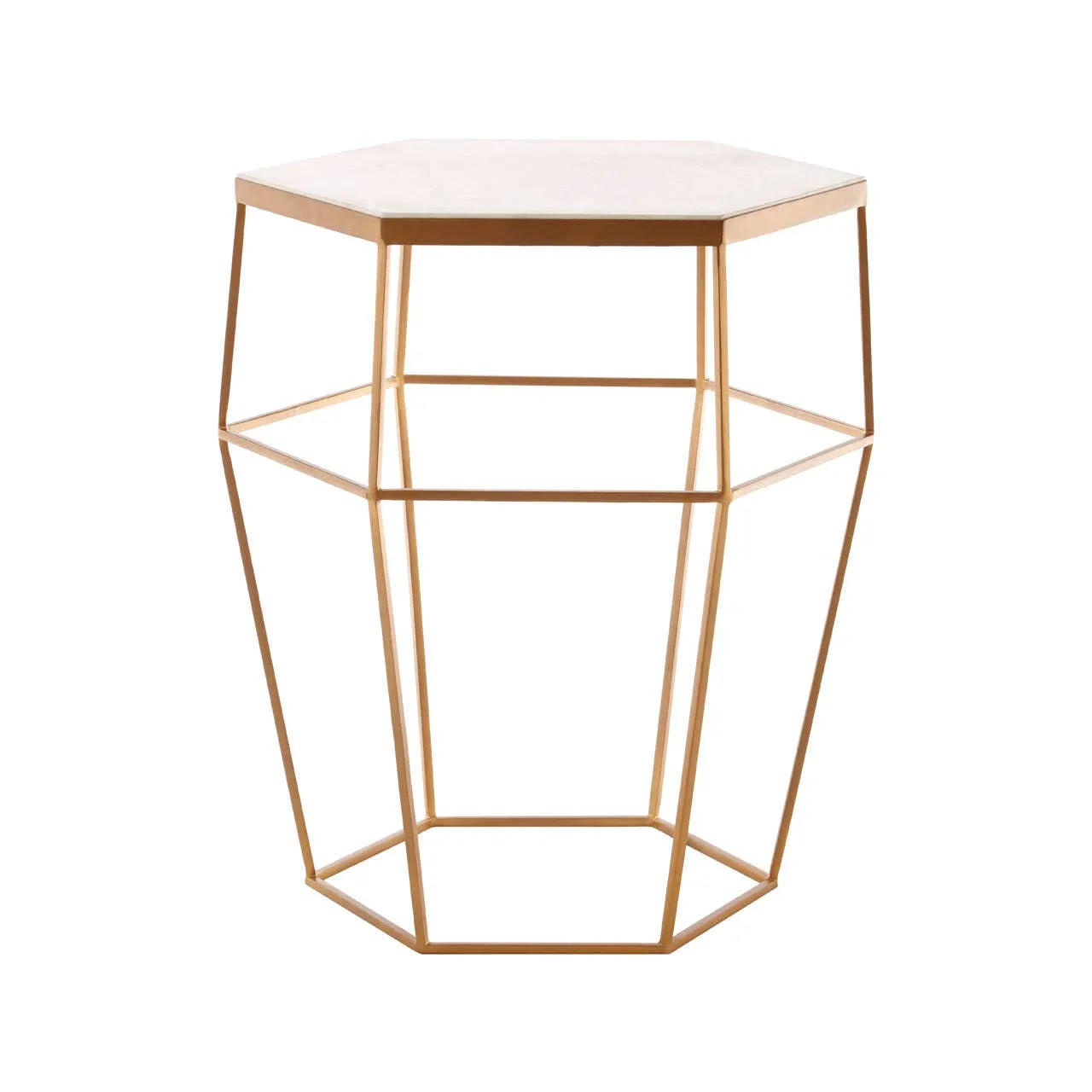 Hexagonal Marble Side Table