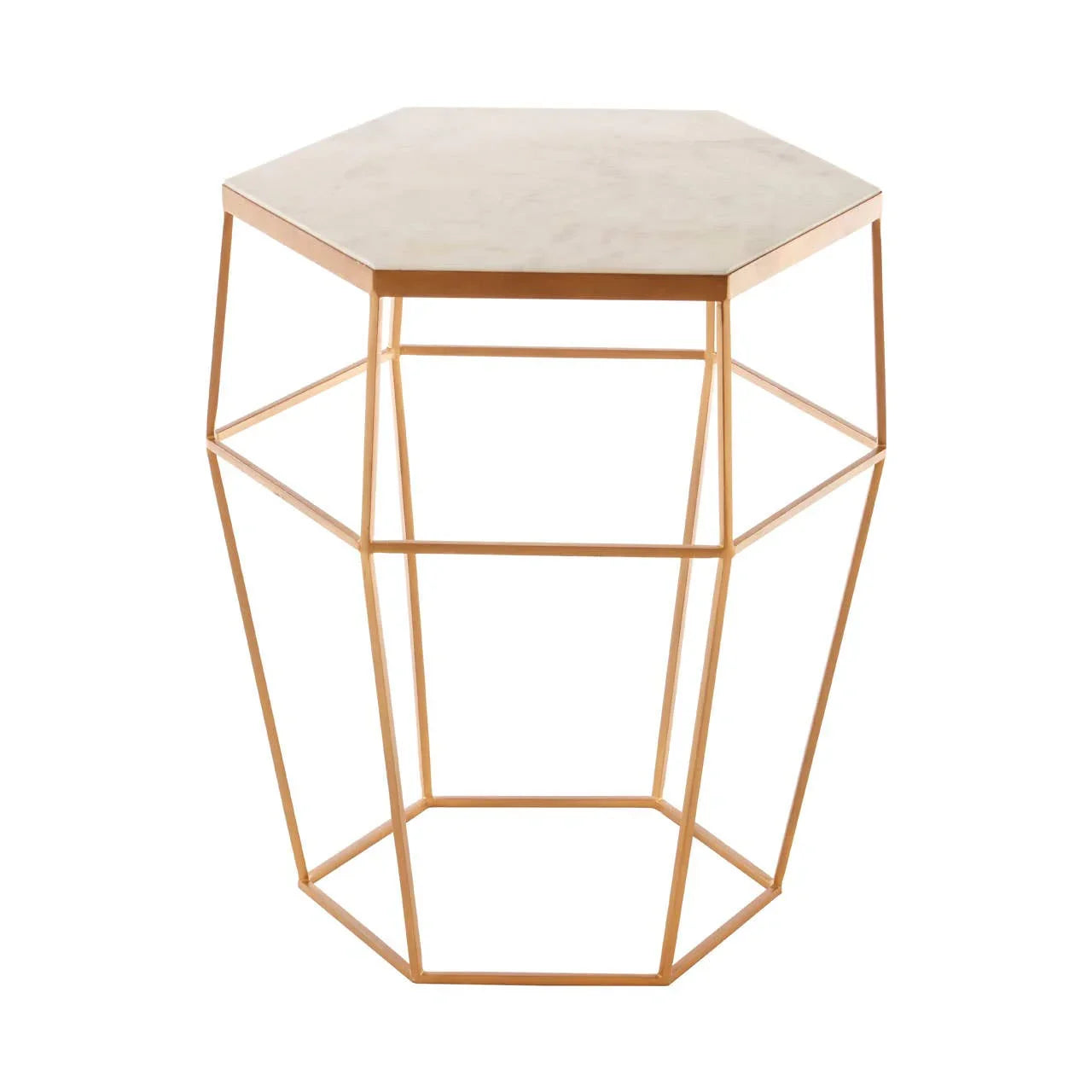 Hexagonal Marble Side Table