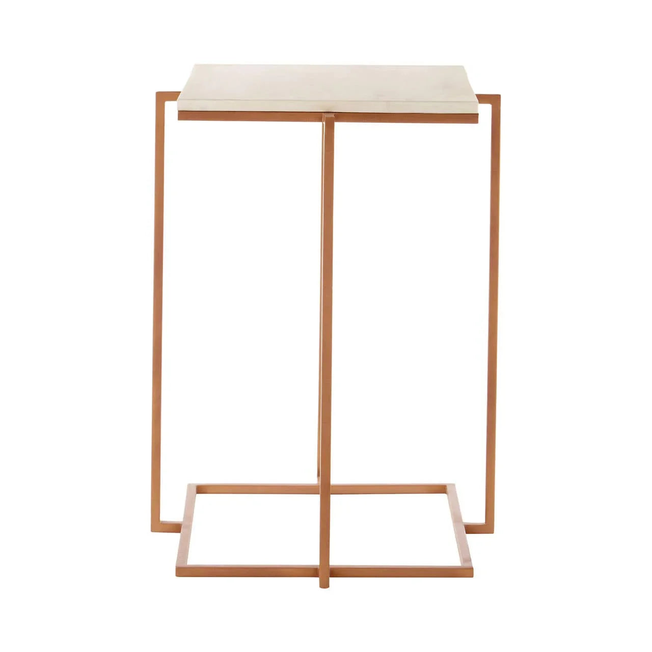Geometric Gold Side Table
