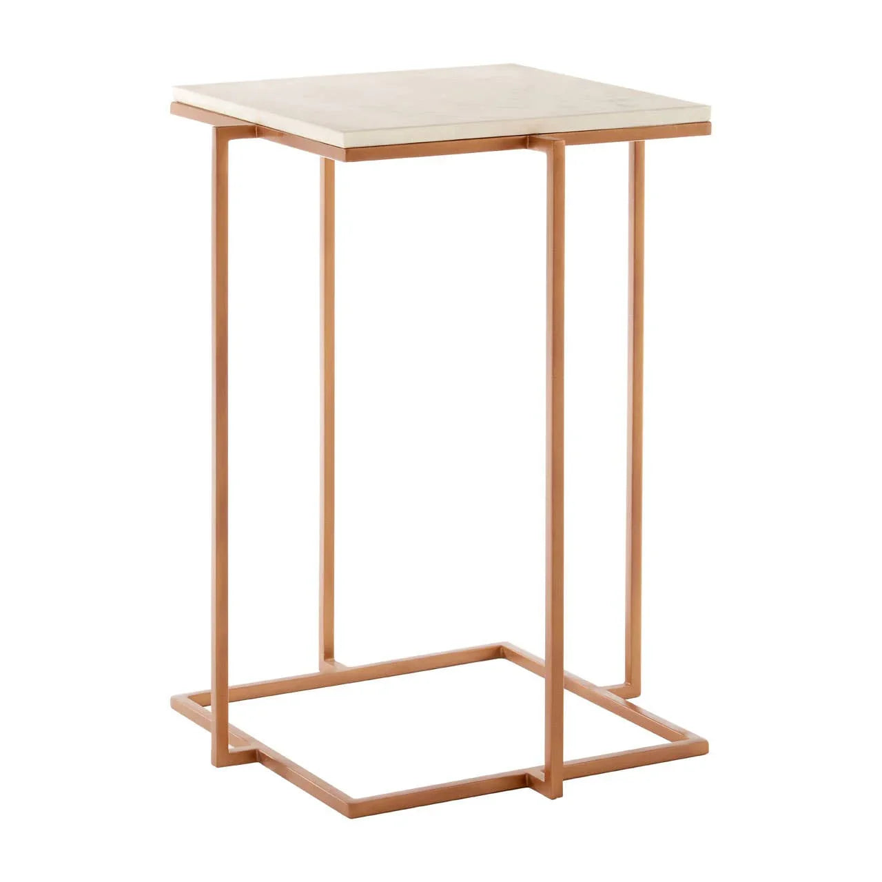 Geometric Gold Side Table