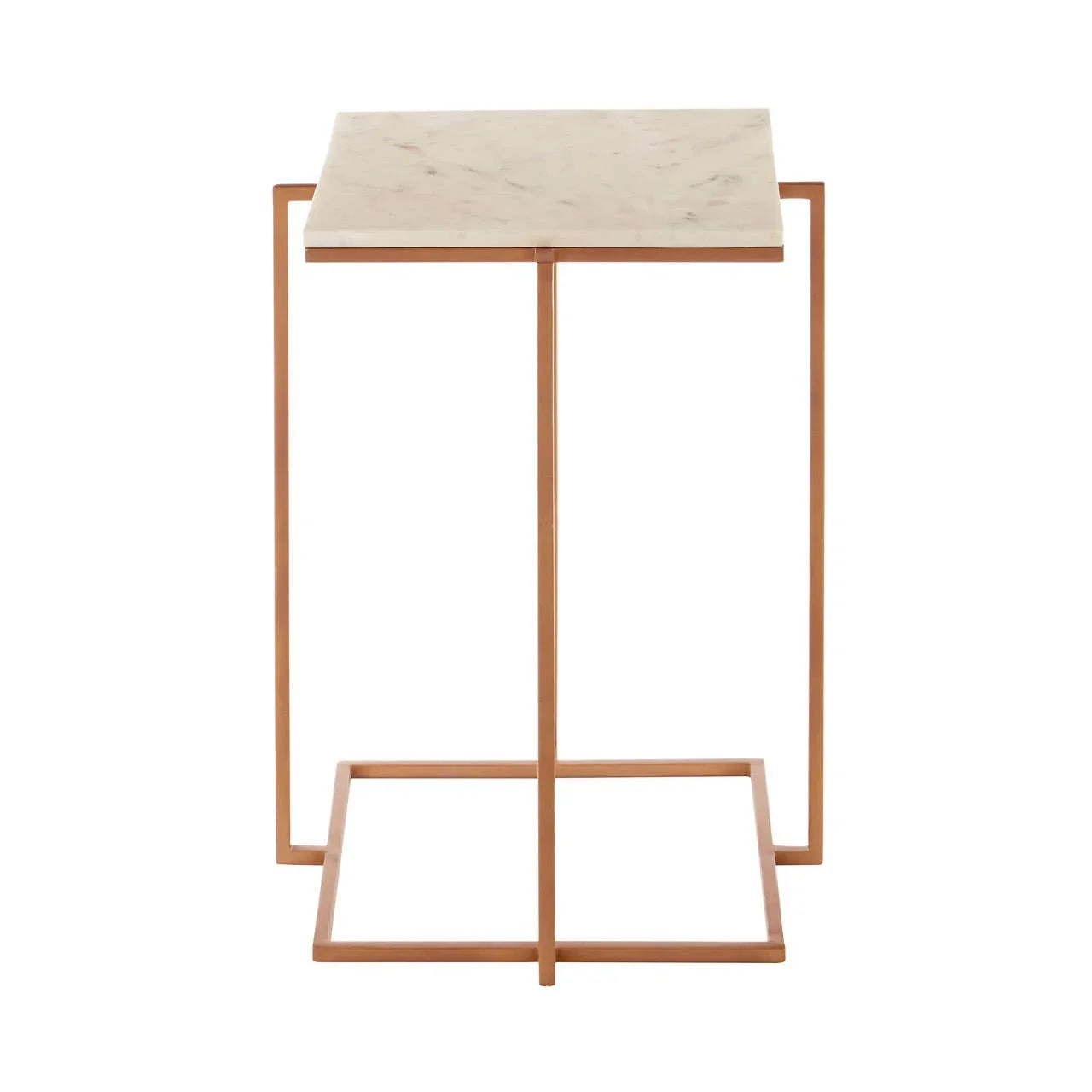 Geometric Gold Side Table