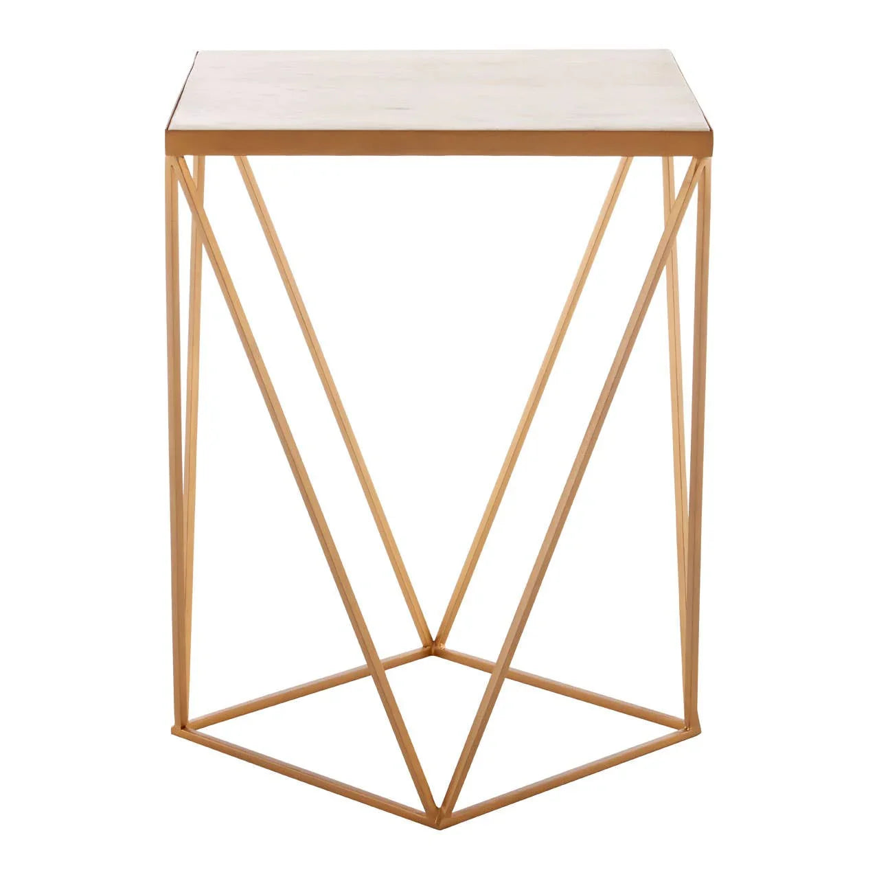 Golden Marble Twist Side Table