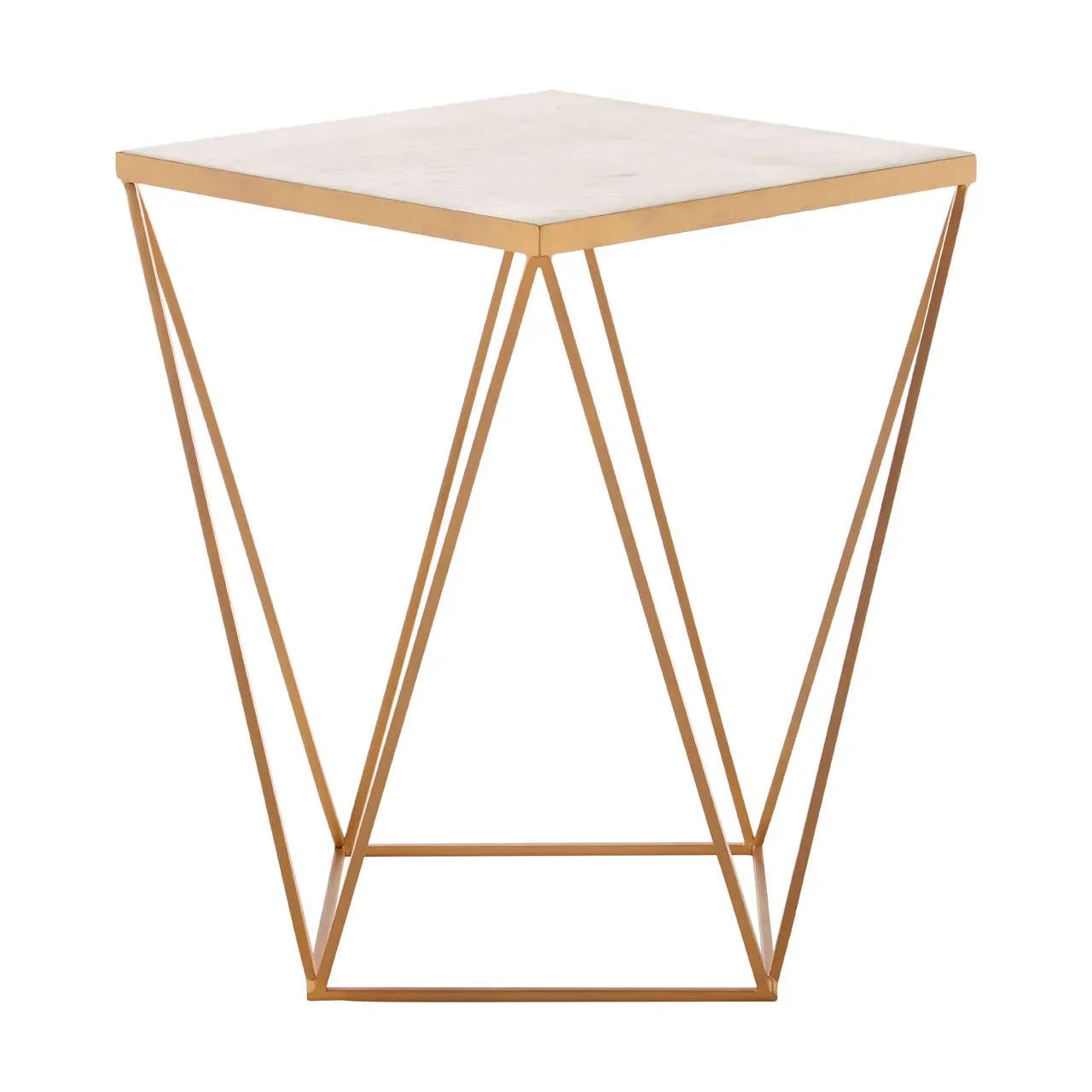 Golden Marble Twist Side Table