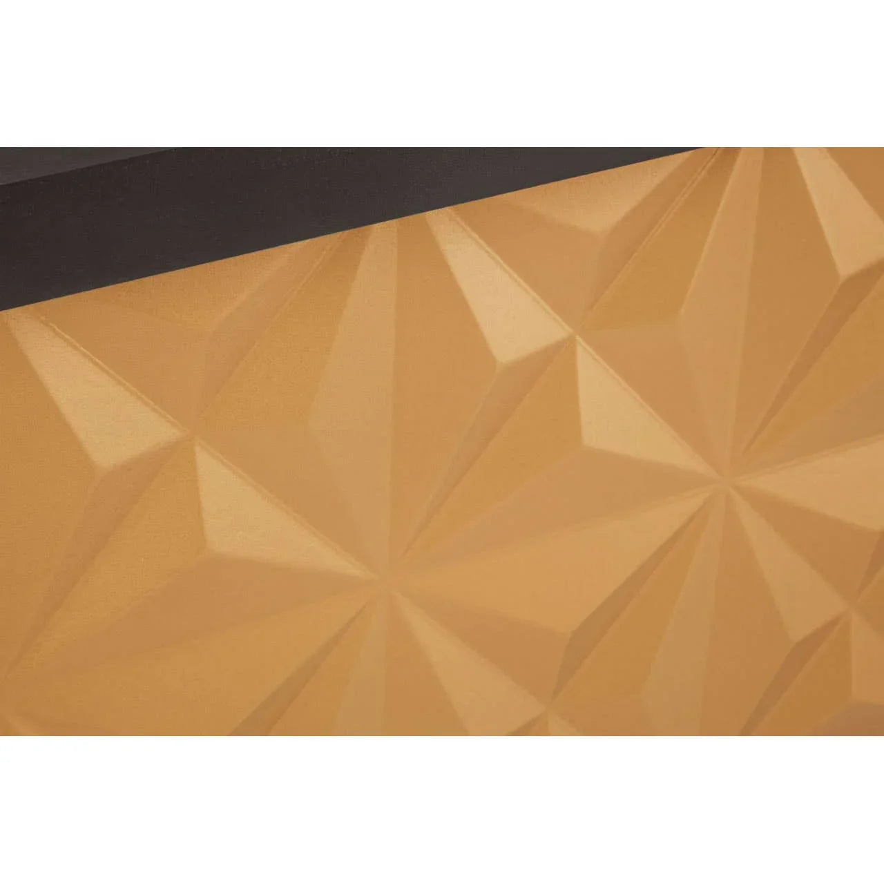 Golden Geometric Mango Wood Sideboard Luxe Sliding Doors