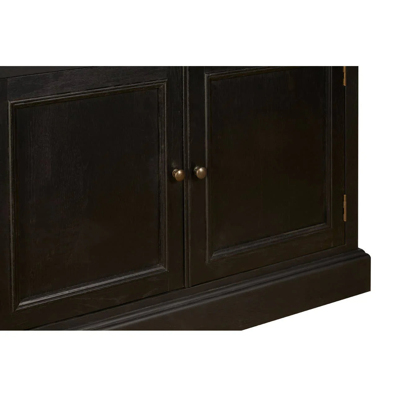 Rustic Oak Wood Sideboard with Black Paint Finish