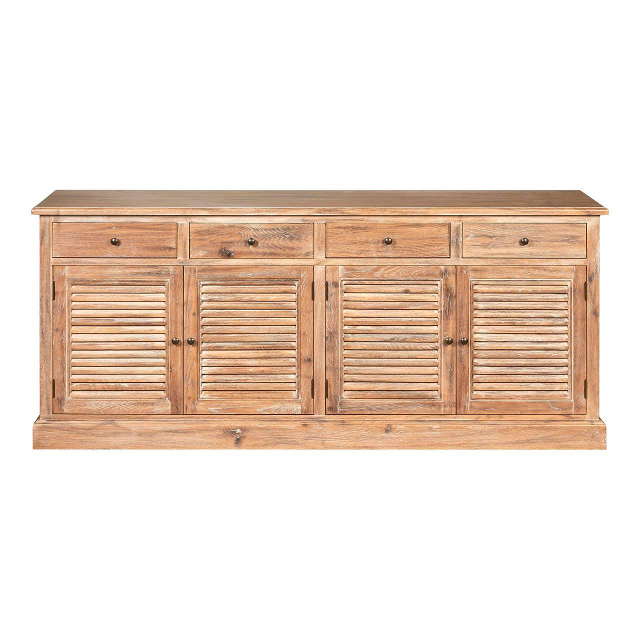 Lyon Whitewash Sideboard with 4 Drawers - Elegant Storage Solution