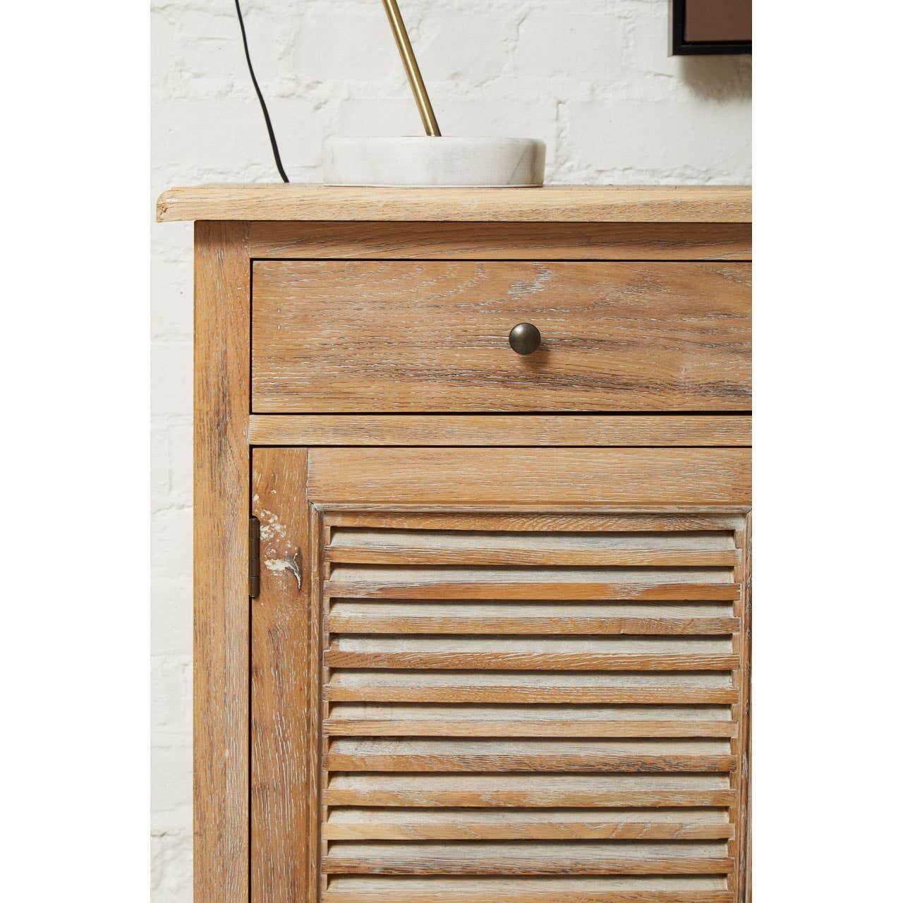 Lyon Whitewash Sideboard with 4 Drawers - Elegant Storage Solution