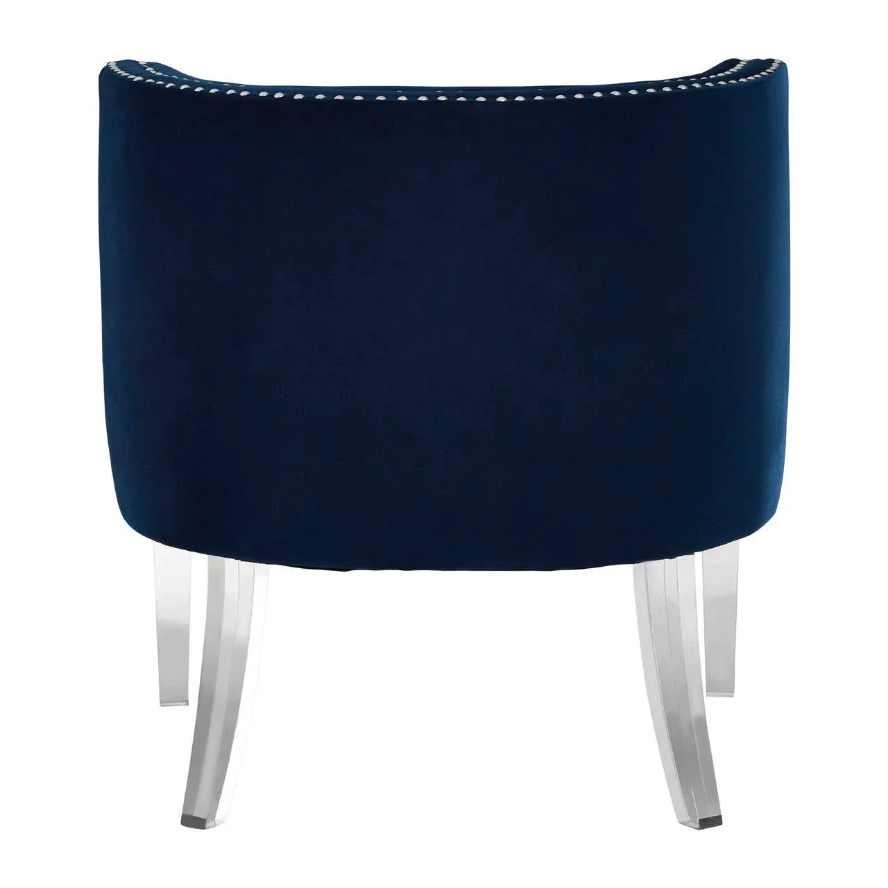 Luxe Blue Velvet Accent Chair