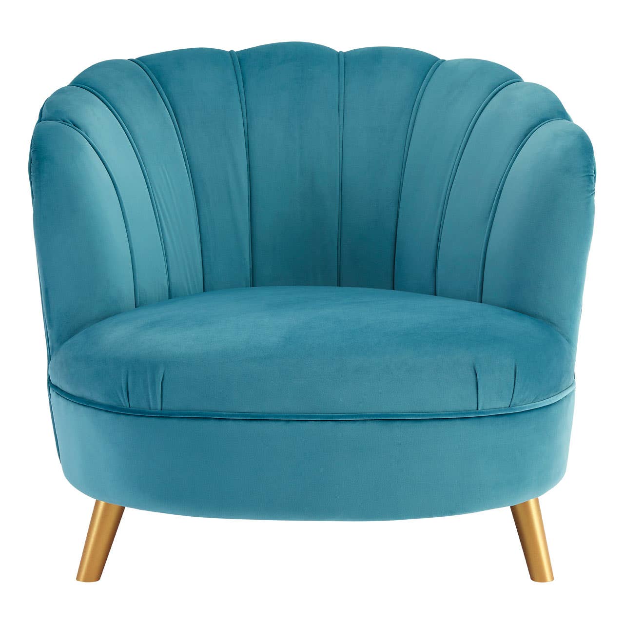 Luxe Blue Velvet Accent Chair