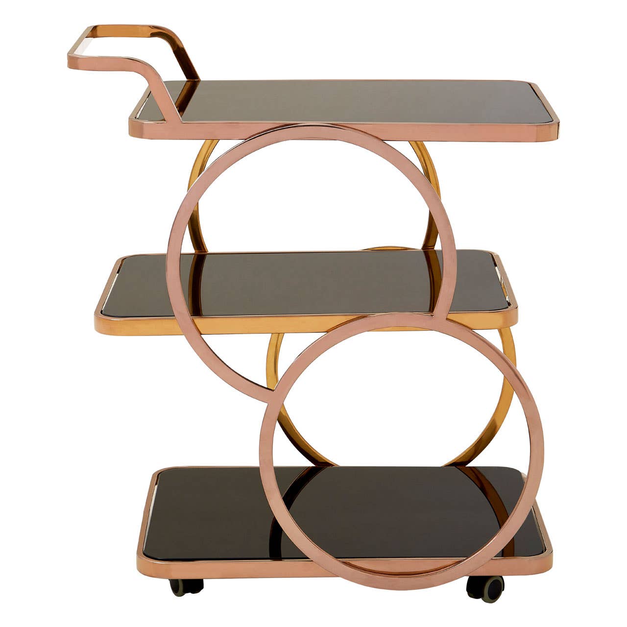 Luxe Rose Gold Drinks Trolley