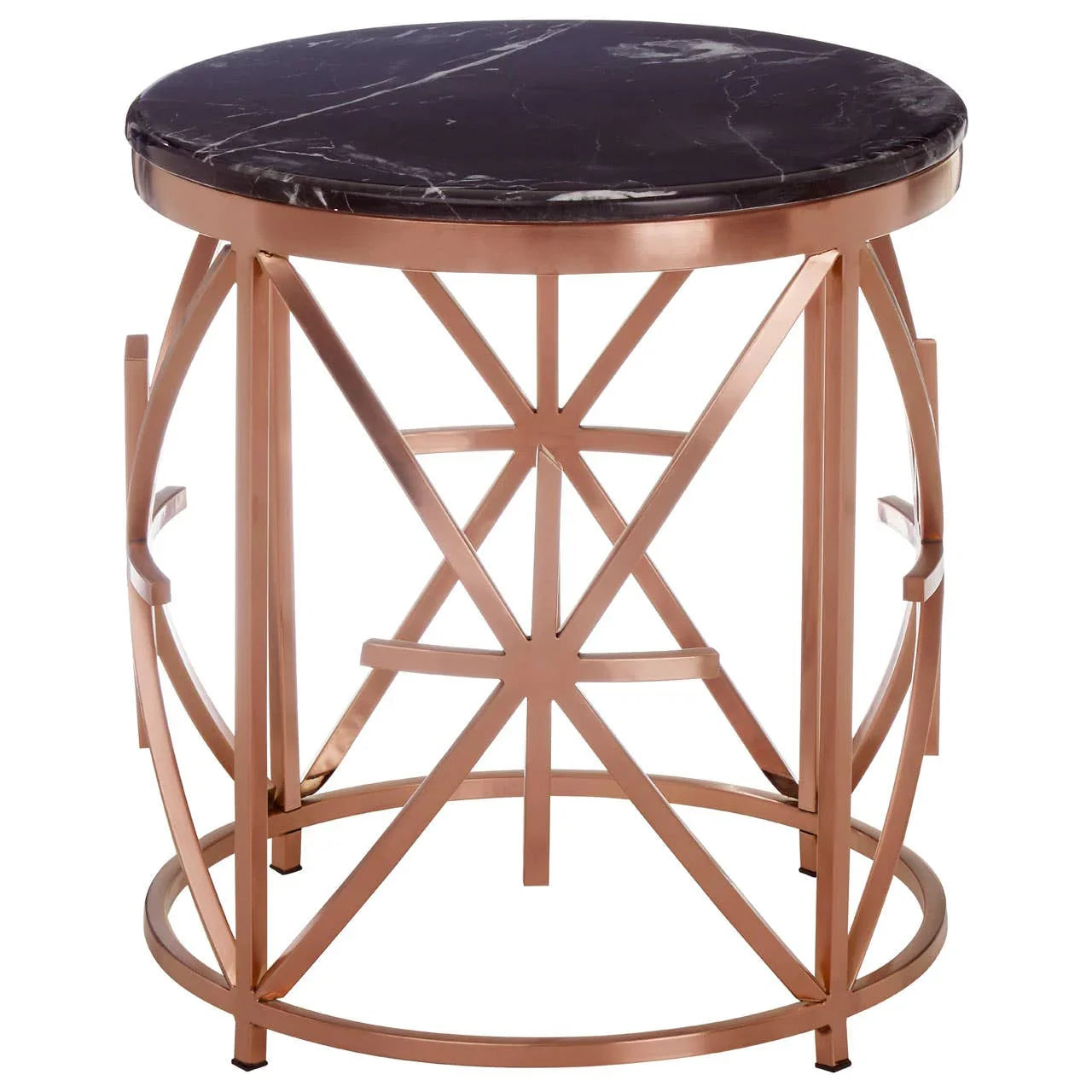 Rose Gold Marble Side Table