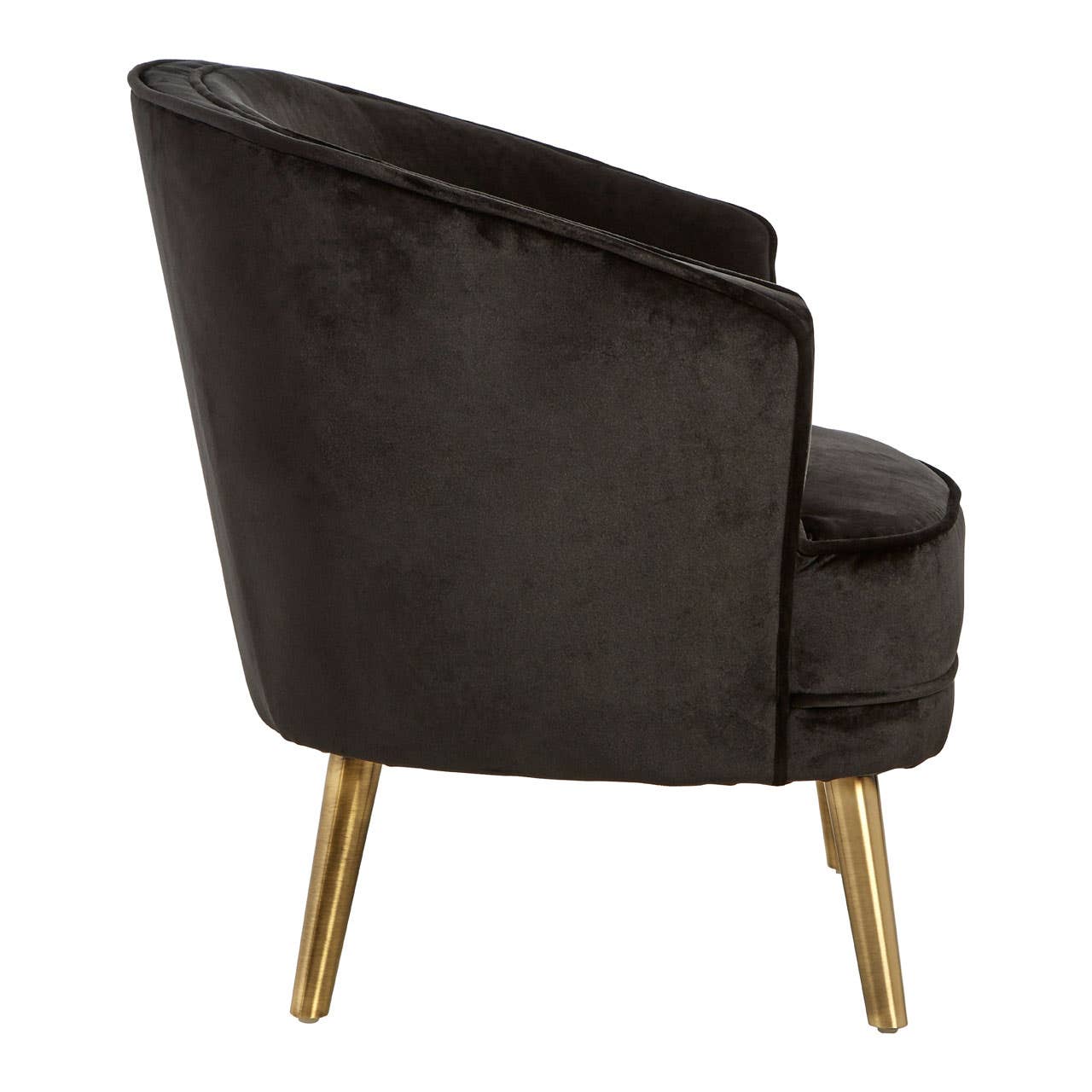 Luxe Black Velvet Accent Chair
