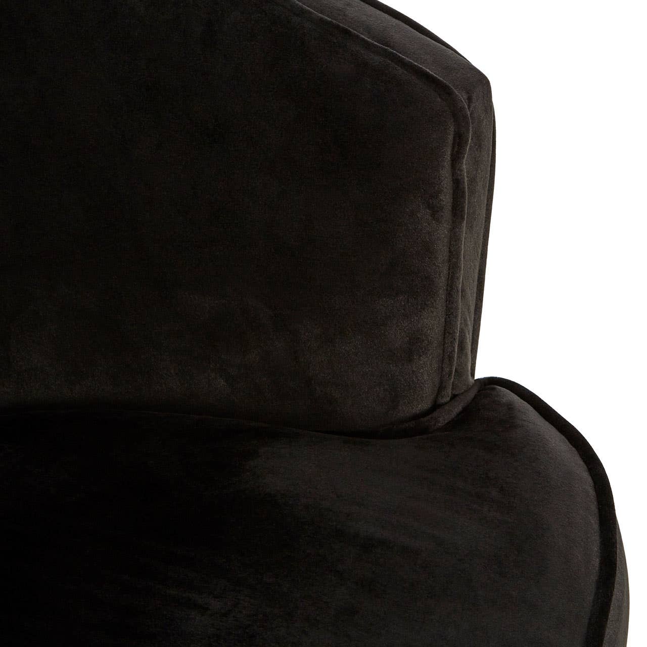 Luxe Black Velvet Accent Chair