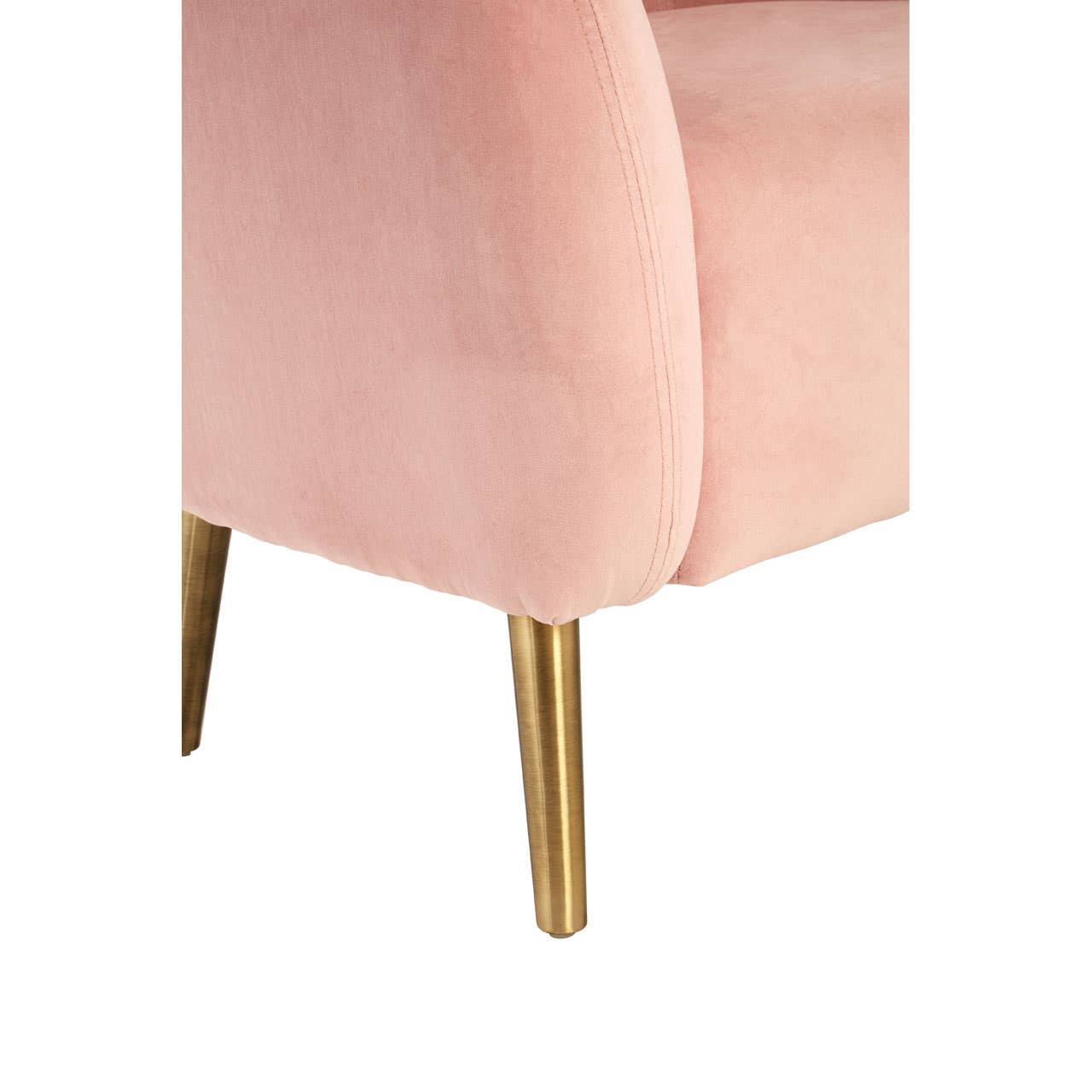 Pink Velvet Round Chair