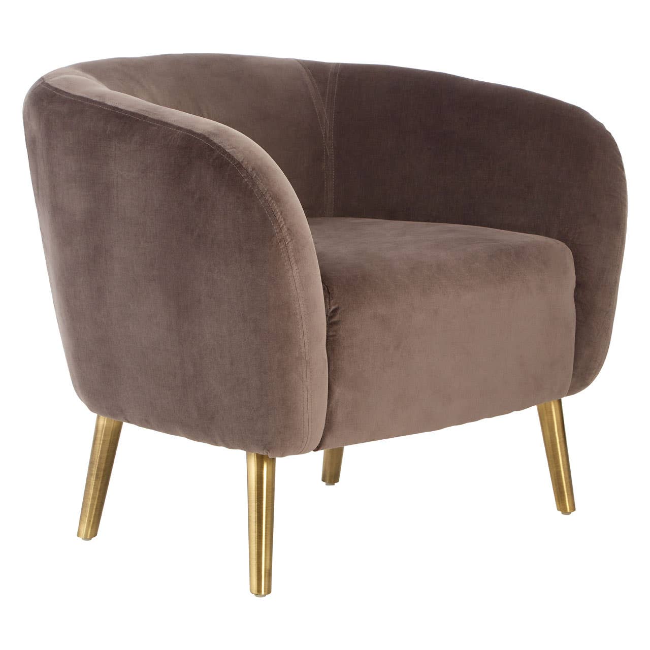 Plush Grey Velvet Armchair