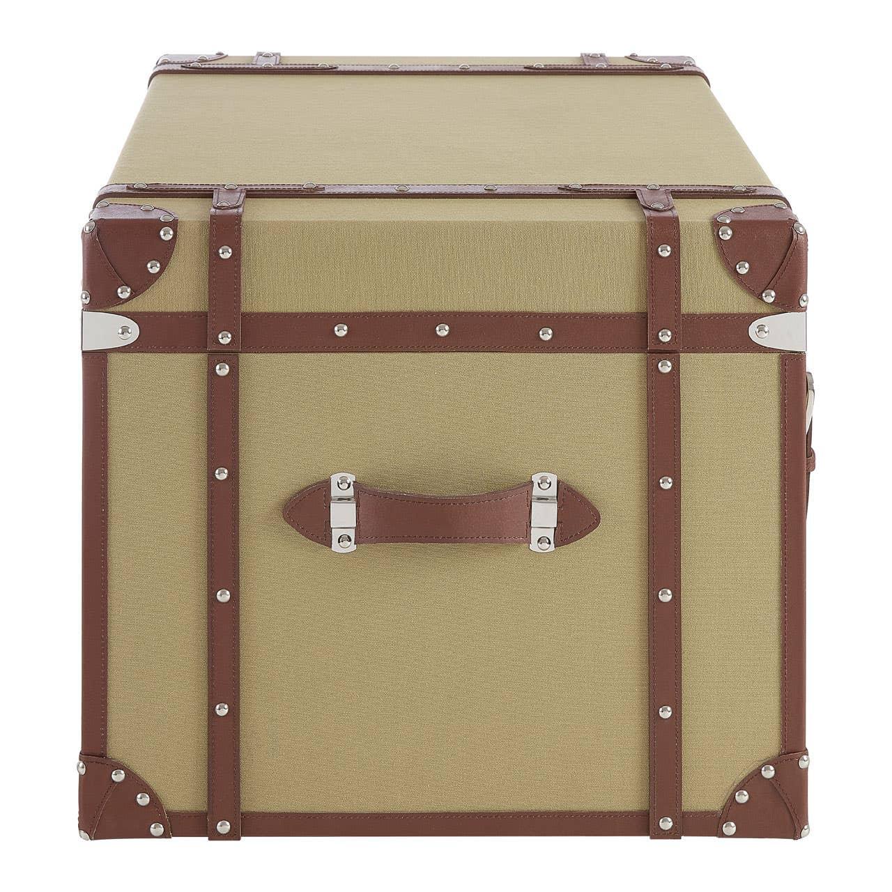 Canvas & Leather Storage Trunk