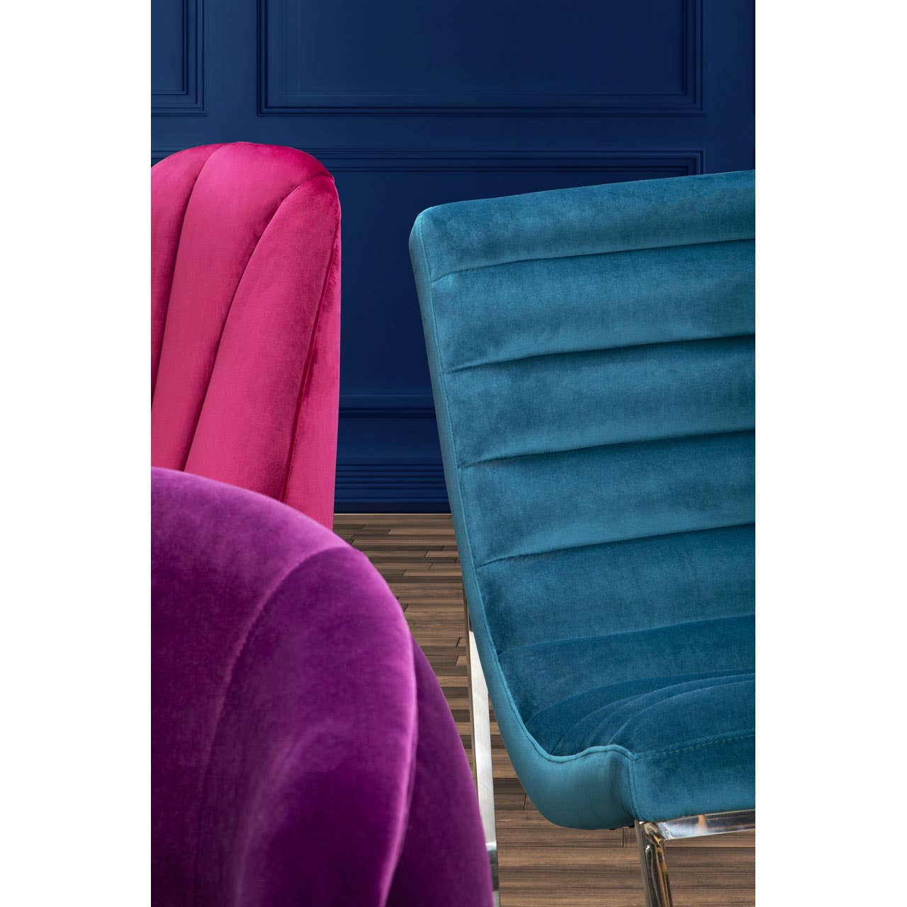 Luxe Teal Velvet Lounge Chair