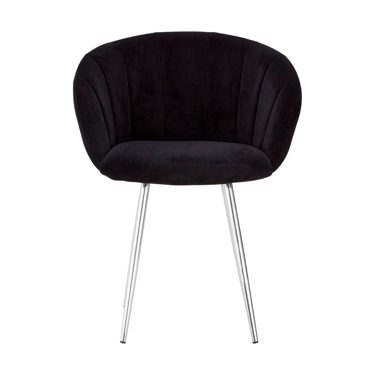 Monochrome Velvet Dining Chair