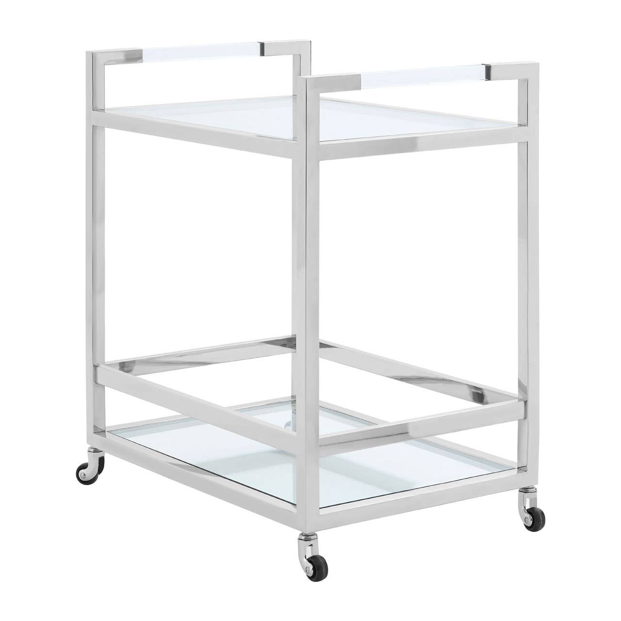 Modern Steel Glass Trolley