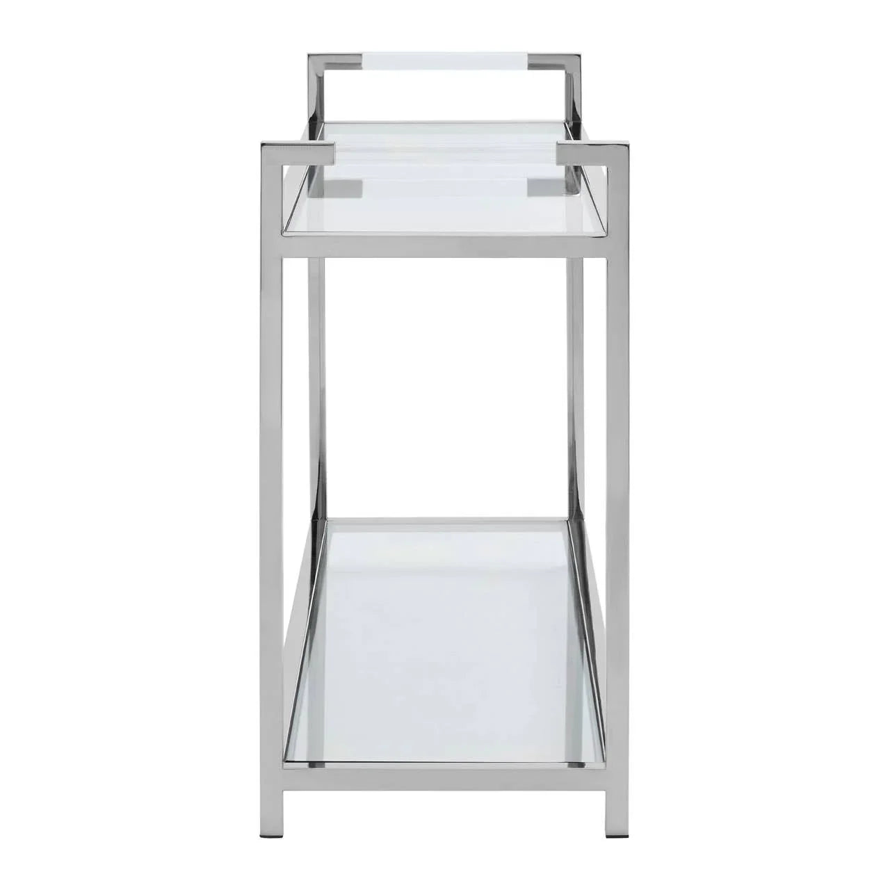 Sleek Steel Glass Console Table