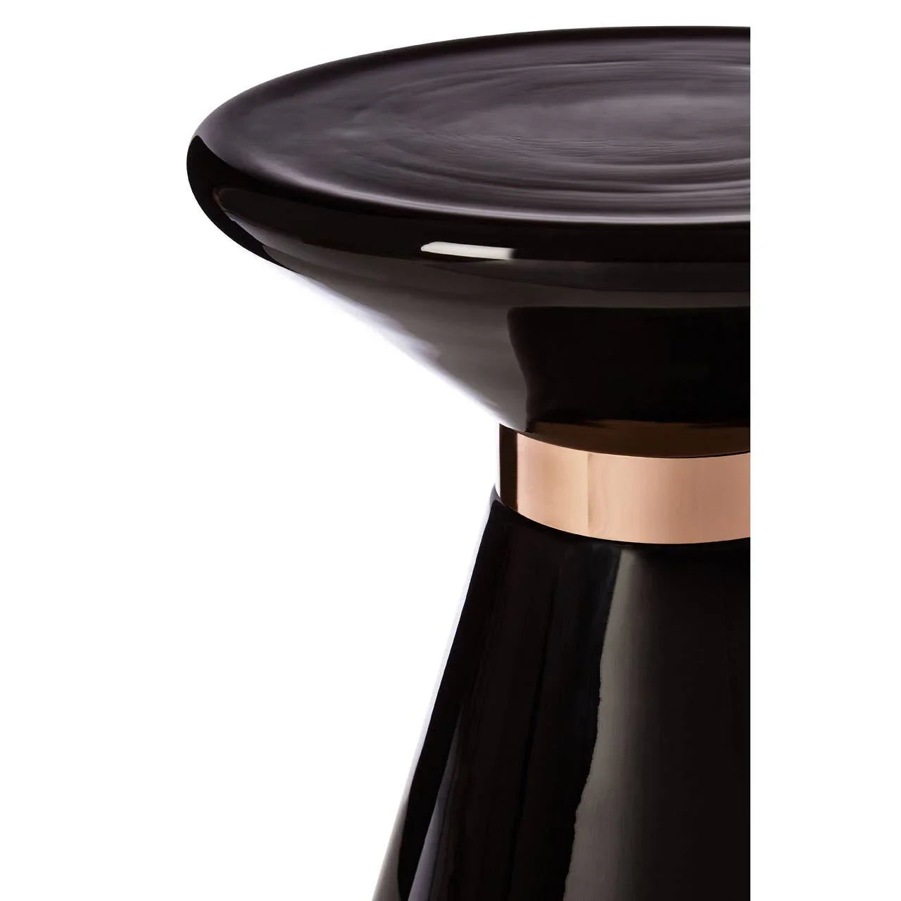 Black Glass Martini Side Table