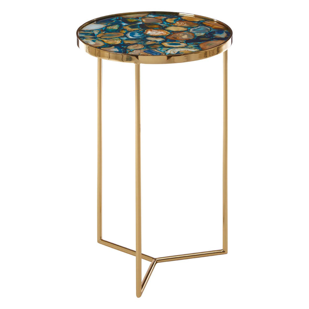 Blue Agate Gold Frame Side
