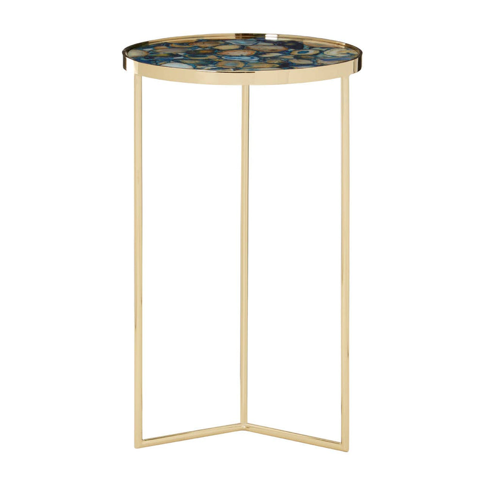 Blue Agate Gold Frame Side