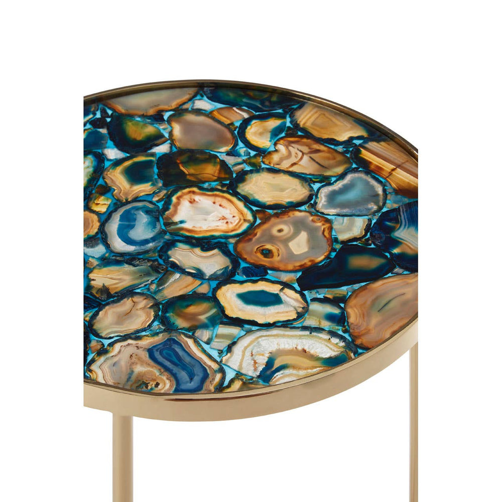 Blue Agate Gold Frame Side