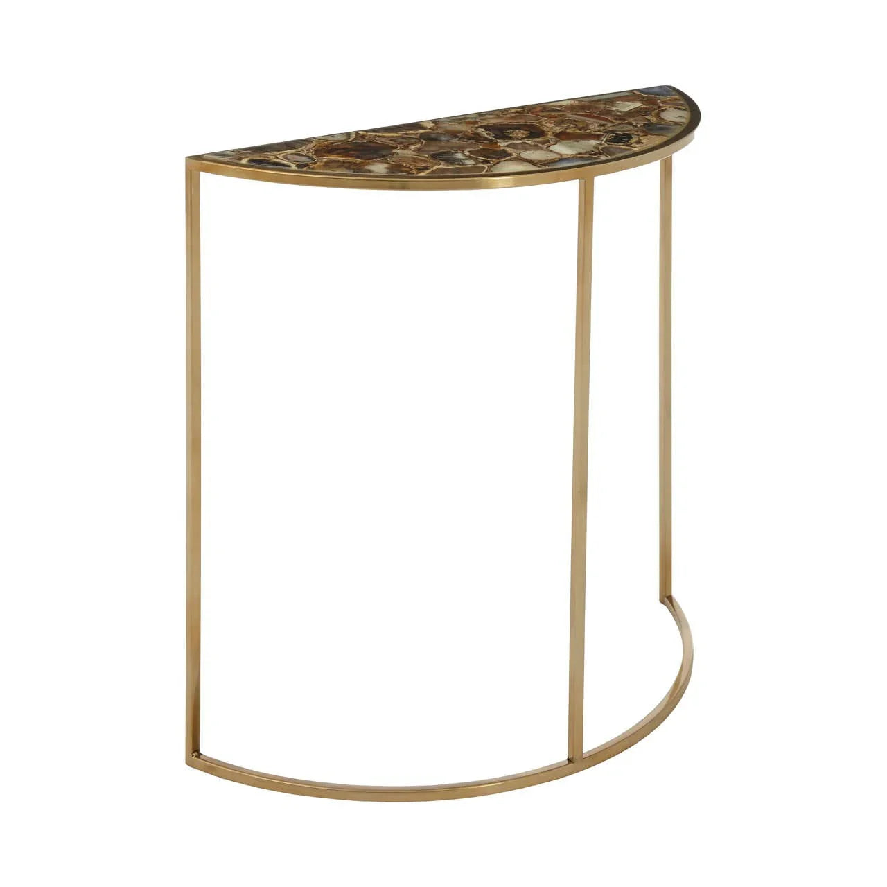 Agate Crescent Console Table