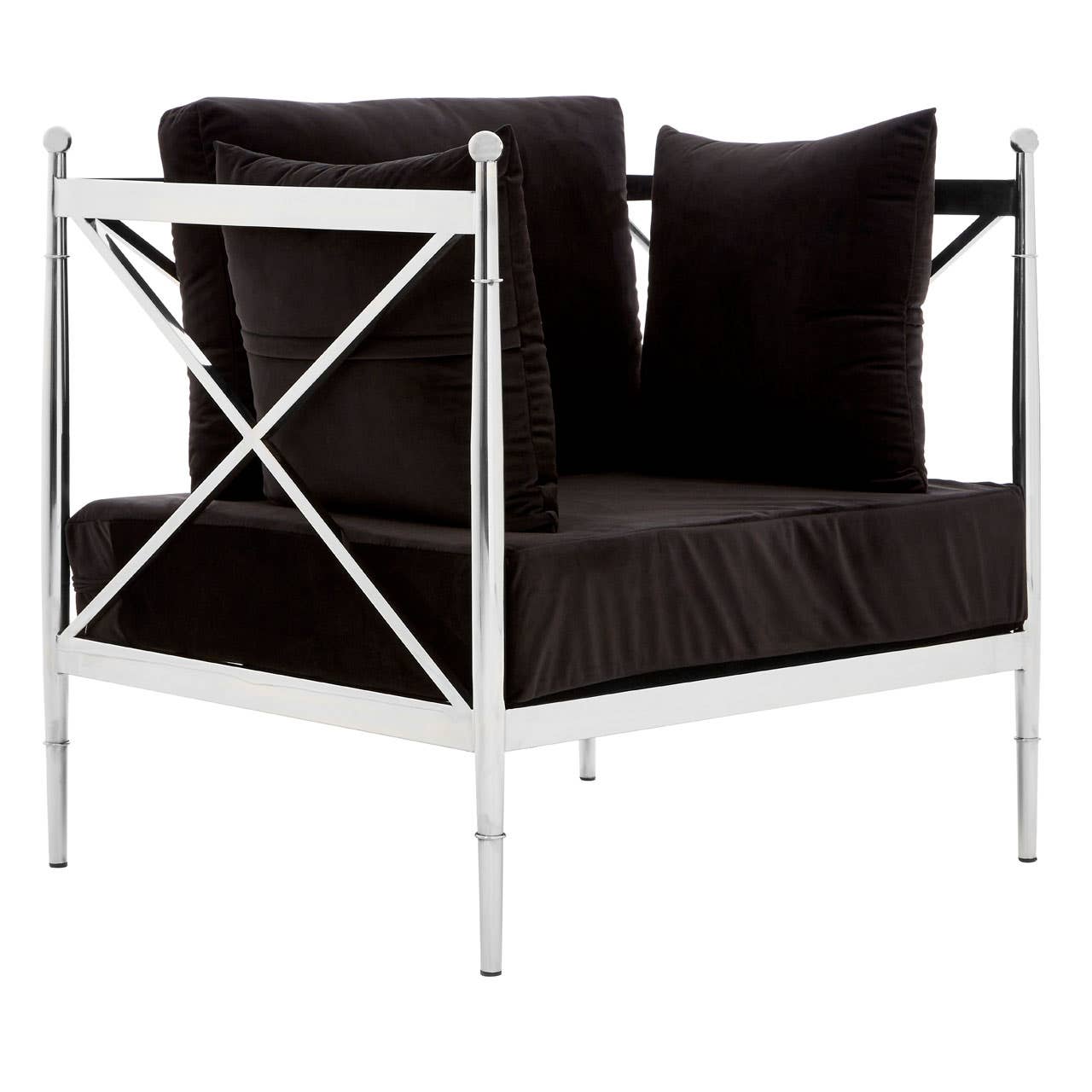 Luxe Silver Velvet Chair